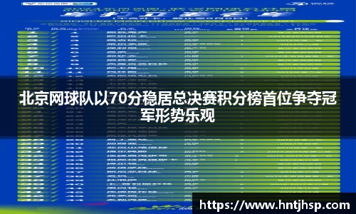 北京网球队以70分稳居总决赛积分榜首位争夺冠军形势乐观